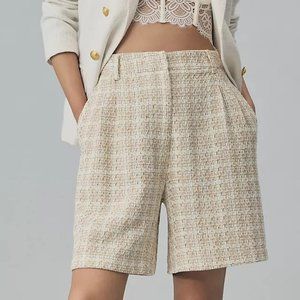 NWT Anthropologie Tweed Pleated Shorts